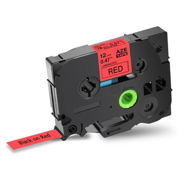 Brother TZE431 12mm Black On Red Tape - 8 metres Brother TZE431 12mm Black On Red Tape - 8 metres