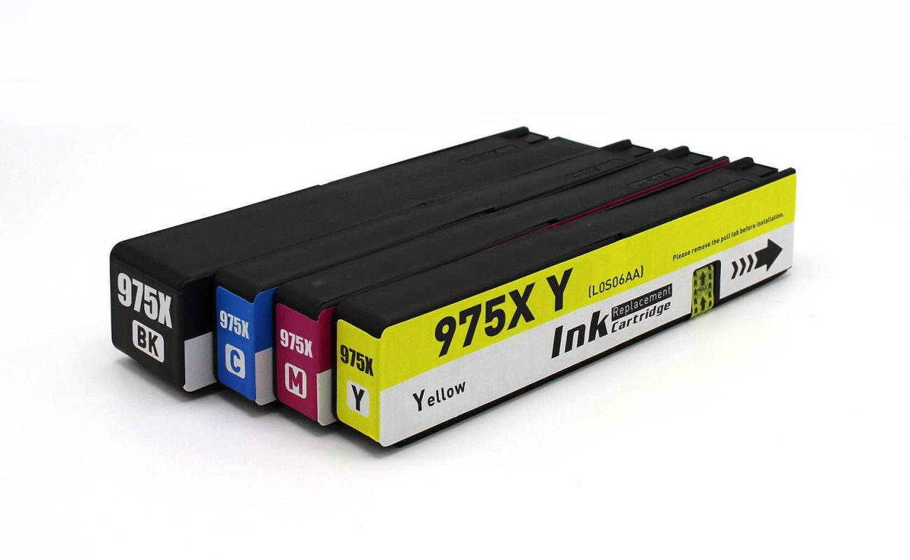 Compatible Hp975a 975a Ink value pack 4 cartridges for 477dw 552dw 577dw 577z