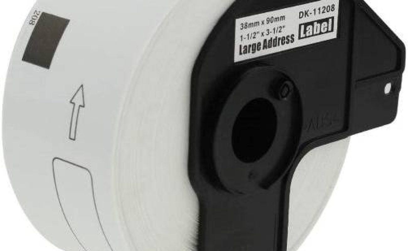 compatible DK11208 Black on White Label Roll