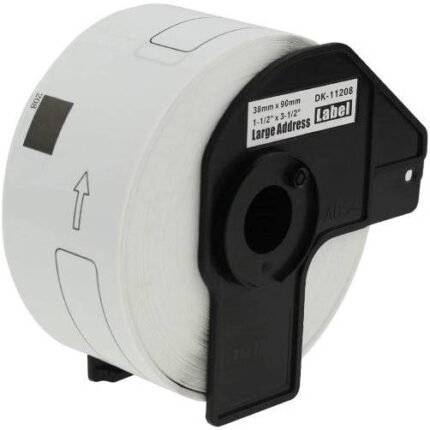 compatible DK11208 Black on White Label Roll