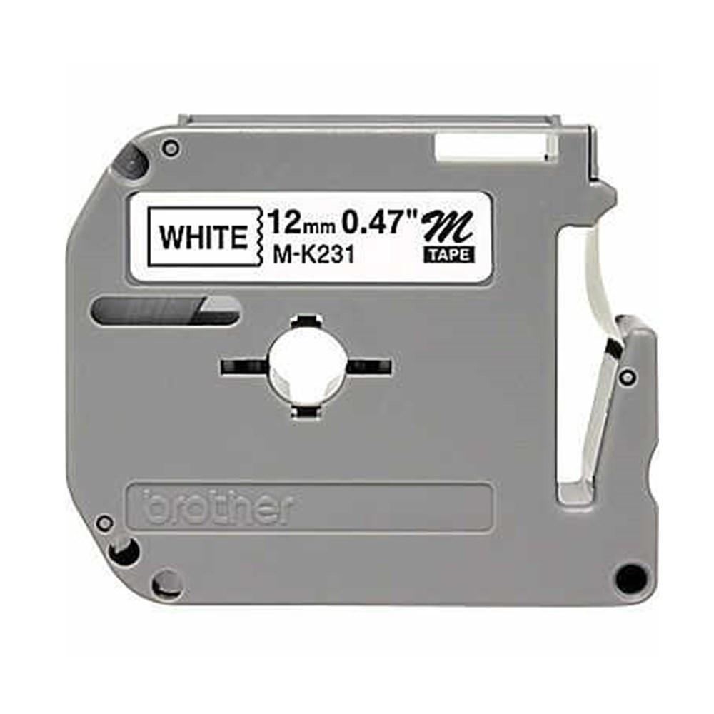 Brother M-K231 / MK231 Compatible Tape 12mm Black on White Brother M-K231 / MK231 Compatible Tape 12mm Black on White