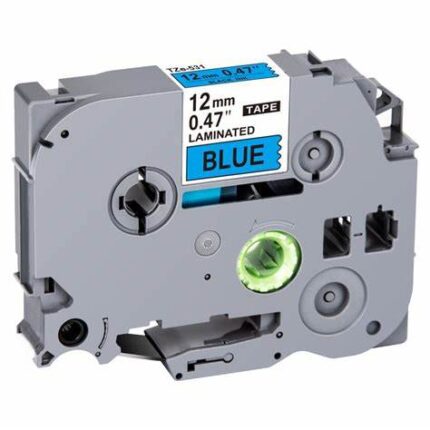 Brother TZe-531 12mm Black on Blue Tape - 8 metres
