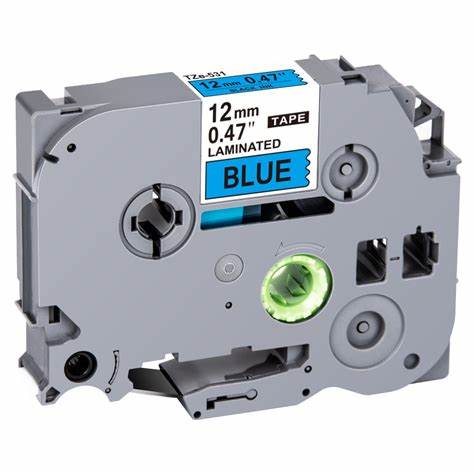 Brother TZe-531 12mm Black on Blue Tape - 8 metres Brother TZe-531 12mm Black on Blue Tape - 8 metres