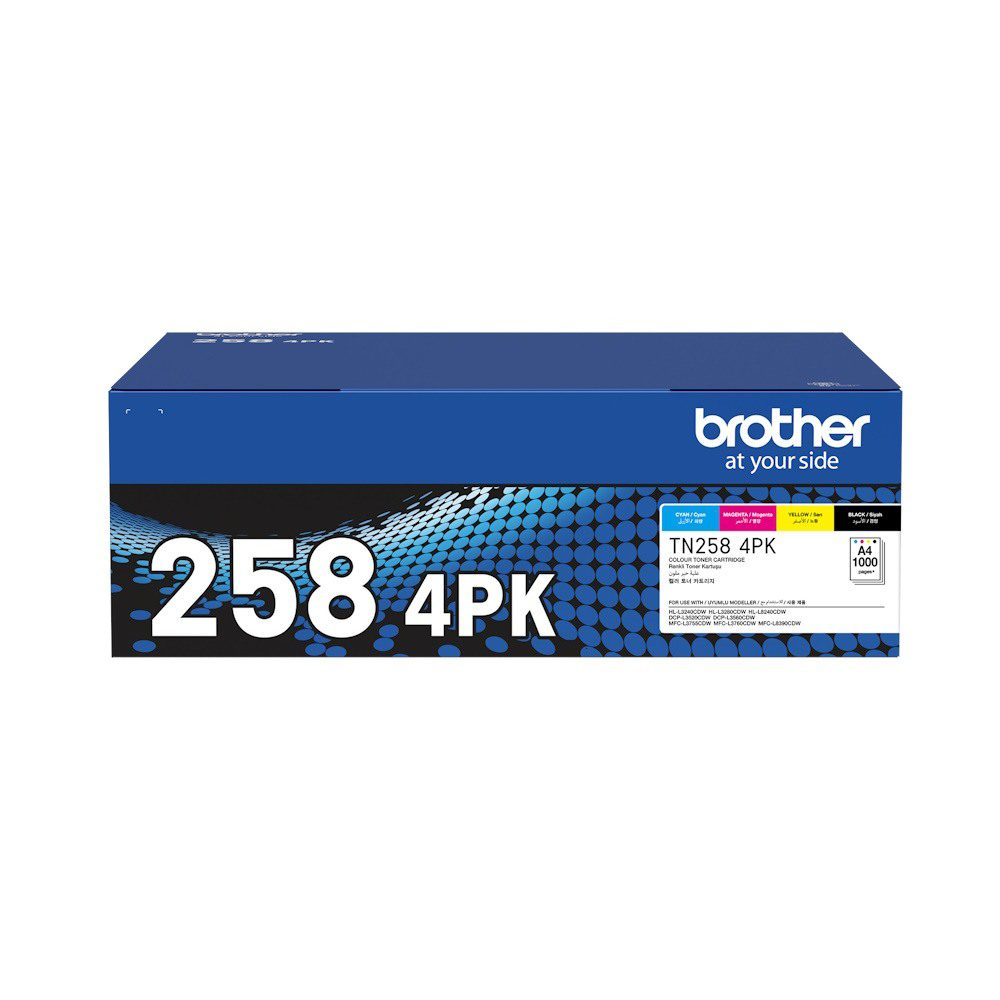 Genuine Brother TN258 Toner Combo Value Pack Genuine Brother TN258 Toner Combo Value Pack