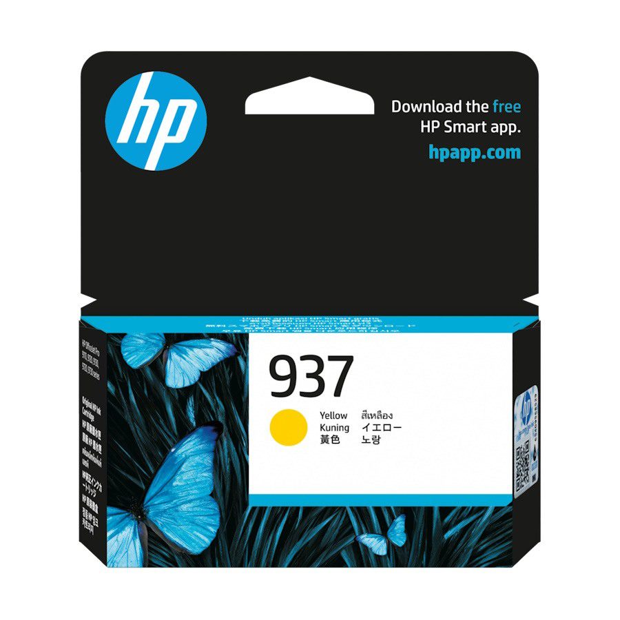 Genuine HP 937 Yellow Ink Cartridge 4S6W4NA Genuine HP 937 Yellow Ink Cartridge 4S6W4NA